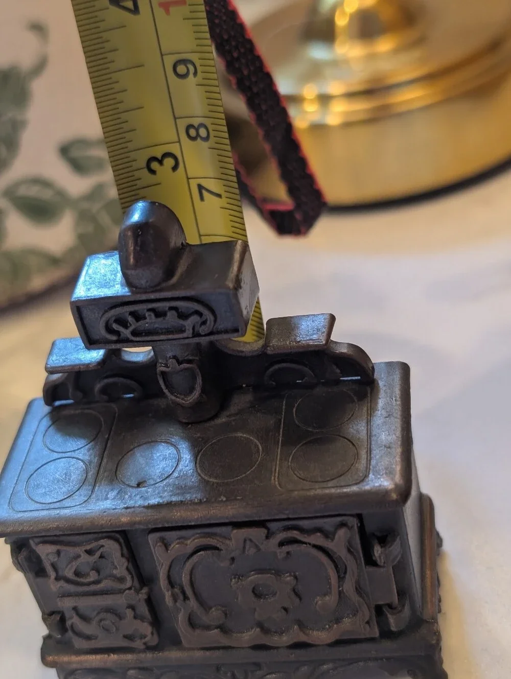 Vintage Miniature Cast Iron Stove Coin Bank Trinket Box Retro‎ Kitchen Decor...